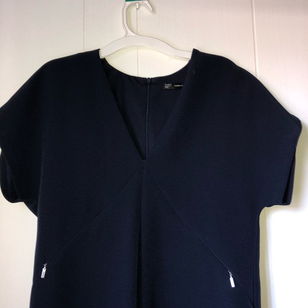 ZARA Trafaluc Collection Dark Blue Navy Romper